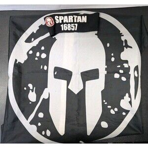Official Spartan Race Finisher Black Flag and Logo Headband Set